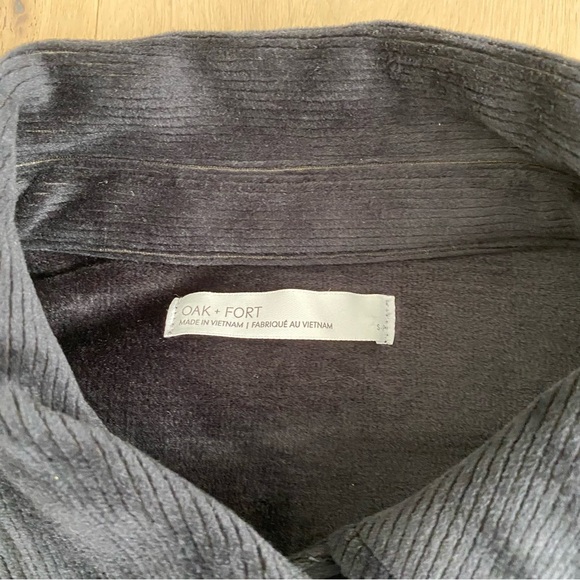 OAK + FORT | Black Corduroy Button Down Shirt 🖤 - Picture 6 of 6